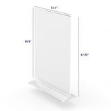 Clear Polystyrene Sign Holder Picture Frame Photo Menu Holder Countertop Rack 11193 3 11x17 12PK