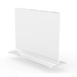 Clear Polystyrene Sign Holder Picture Frame Photo Menu Holder Countertop Rack