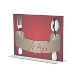 Clear Polystyrene Sign Holder Picture Frame Photo Menu Holder Countertop Rack