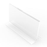Clear Polystyrene Sign Holder Picture Frame Photo Menu Holder Countertop Rack
