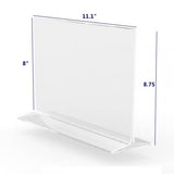Clear Polystyrene Sign Holder Picture Frame Photo Menu Holder Countertop Rack