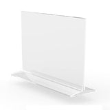 Clear Polystyrene Sign Holder Picture Frame Photo Menu Holder Countertop Rack