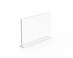 Clear Polystyrene Sign Holder Picture Frame Photo Menu Holder Countertop Rack 11193-3-17x11-24PK