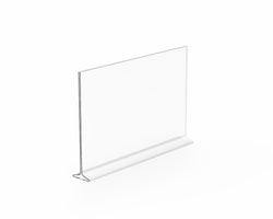 Clear Polystyrene Sign Holder Picture Frame Photo Menu Holder Countertop Rack 11193-3-17x11-12PK