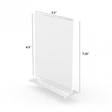 Clear Polystyrene Sign Holder Picture Frame Photo Menu Holder Countertop Rack