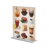 Clear Polystyrene Sign Holder Picture Frame Photo Menu Holder Countertop Rack 11193 3 8.5x11