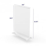 Clear Polystyrene Sign Holder Picture Frame Photo Menu Holder Countertop Rack