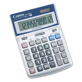 Canon Desktop Calculator, CNMLS-100TSG, 10 Digit LCD Display Screen, Solar or Battery Power 1119379