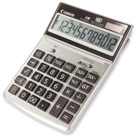 Canon Semi-Desktop Calculator, CNMHS-20TG, 12 Digit LCD Display Screen, Solar or Battery Power 1119383