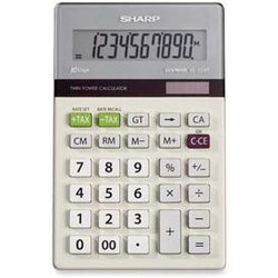 Sharp® 10-Digit Calculator, EL334TB, Dual Power, 3-1/10" X 6-1/5" X 5/8" 1119405