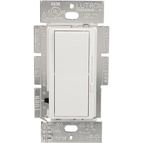 Lutron Diva? Dimmer, Single Pole, 120V, 150W Or 600W, 3 Way, White 1119575