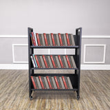 Metal Book Cart Rooling Book Truck Library Book Cart Wheels Pew Cart Book Trolley 11241