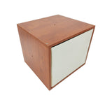 Cubby Hole Storage Bin Modular Wood Blocks With Fabric Bins 6/Set