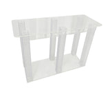 47.6X18.7X33" Clear Acrylic Plexiglass Church Holy Communion Table Rememberance of Me Optional Cross as a prop is NOT included Assebmly Video in Descriptions 11461-NEW