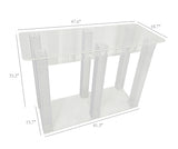 47.6X18.7X33" Clear Acrylic Plexiglass Church Holy Communion Table Rememberance of Me Optional Cross as a prop is NOT included Assebmly Video in Descriptions 11461-NEW