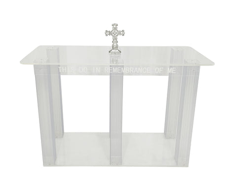 Clear Acrylic Plexiglass Church Holy Communion Cross as a prop is NOT included.