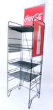 18" Wide Beverage Rack Wire Shelf 4 level Magazine Newspaper Publication Stand Soda Packaged Goods