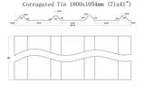 8 Sheets of Corrugated Metal Roof Sheets Galvanized Metal 11525