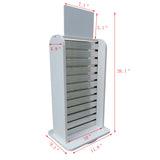 Slatwall Rack Countertop White Merchandiser Slatwall Display 2 Sided Stand Tabel