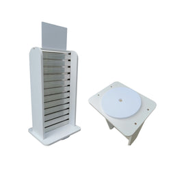 Slatwall Rack Countertop White Merchandiser Slatwall Display 2 Sided Stand Tabel