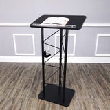 Truss Metal and Wood Podium 25X16X47 Tall Church Pulpit Lectern with Cup Holder 11566-NEW