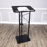Truss Metal and Wood Podium 25X16X47 Tall Church Pulpit Lectern with Cup Holder 11566-NEW