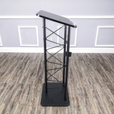 Truss Metal and Wood Podium 25X16X47 Tall Church Pulpit Lectern with Cup Holder 11566-NEW