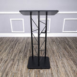 Truss Metal and Wood Podium 25X16X47 Tall Church Pulpit Lectern with Cup Holder 11566-NEW