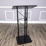 Truss Metal and Wood Podium 25X16X47 Tall Church Pulpit Lectern with Cup Holder 11566-NEW