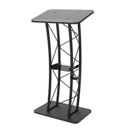 Curved Podium, Truss Metal/ Wood Pulpit Lectern 11568