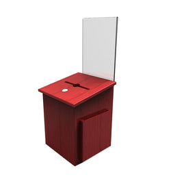 Box, Comment Collection Suggestion Donation Ballot w/ Sign Holder 7"x 7"x 9" 11571