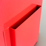 Box, Red Metal Donation Suggestion Charity Key Drop Fund Raising w/ Sign Holder 10918-red+11460-2