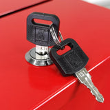 Box, Red Metal Donation Suggestion Charity Key Drop Fund Raising w/ Sign Holder 10918-red+11460-2