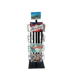 Adjustable Greeting Card Rack Display Stand 4 Tier 16 Pocket Organizer Postcard 11602R-BLACK