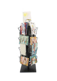 Adjustable Greeting Card Rack Display Stand 4 Tier 16 Pocket Organizer Postcard 11602R-BLACK