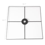 16x16" Hub for Pockets up to 17.2" Wide Pockets Black