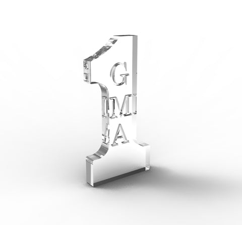 2.16"W x 4.3"H x 0.4"D Number 1 GRANDMA Tabletop Gift 11617-GMA