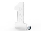 4.3"W x 8.6"H x 0.7"D Number 1 DAD Tabletop Gift Holiday Gift Father's Day Gift