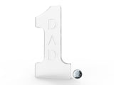 4.3"W x 8.6"H x 0.7"D Number 1 DAD Tabletop Gift Holiday Gift Father's Day Gift