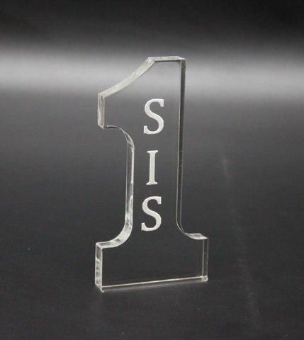 2.16"W x 4.3"H x 0.4"D Number 1 SISTER Tabletop Gift 11617-SIS