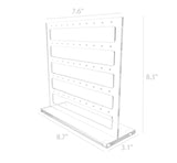 Clear Acrylic Plexiglass Earring Ring Stand Countertop Display 11620 4B