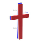 Cross, Christian LIGHTED Church Sign Red Plexiglass LED Light 11673
