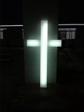 Cross, Christian LIGHTED Church Sign White Plexiglass LED Light 11673