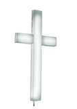 Cross, Christian LIGHTED Church Sign White Plexiglass LED Light 11673