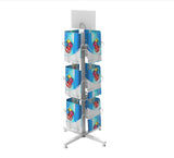 14 X 14 X 30" 12 Vertical Pockets Spinning Greeting/Post Card Rack