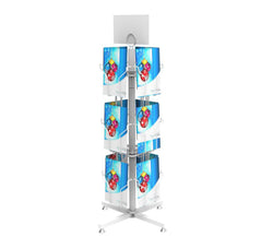 14 X 14 X 30" 12 Vertical Pockets Spinning Greeting/Post Card Rack