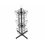 14 X 14 X 30" 12 Vertical Pockets Spinning Greeting/Post Card Rack 11702 Black