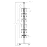 FixtureDisplays® 24-Pocket 5.5" Wide Pocket (Fits 5x7") Vertical Greeting Card Display Spinning Greeting Holiday Card Rack Floor Stand Pocket Size: 5.8"Wide X 8"High, 24 Pockets. 19344