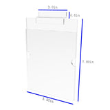 Clear Plexiglass Acrylic Slatwall Literature Holder 5.5x7.8 inch  11709 14A