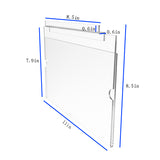 Clear Plexiglass Acrylic Slatwall Literature Holder Landscape 7.8x11" 11709 14B